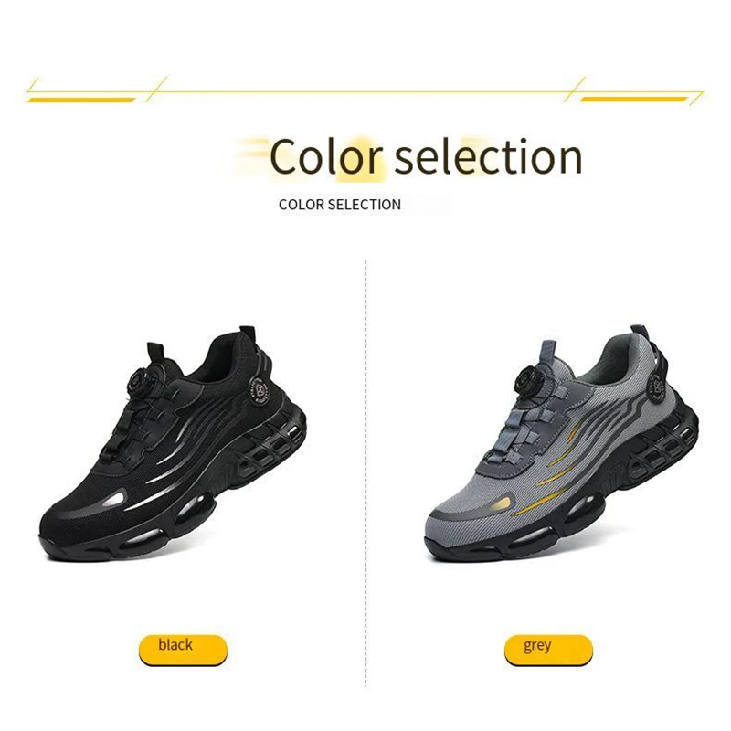 2026 New Safety Shoes Cross-border Labor Protection Shoes For Men With Knob Anti-Smashing Anti-puncture High-top Safety Shoes