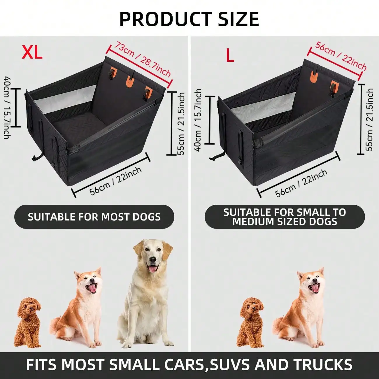 Dog Car Seat For Medium Dogs,Back Seat Extender For Dogs,Large & Small Dog Car Seat Cover For Back Seat, Dog Hammock For Car Back Seat Dog Bed Mattress,Pet Car Seat For Car SUV Truck