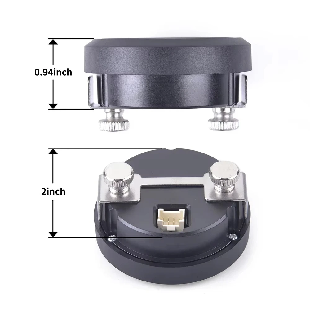 Air Fuel Ratio Gauge Ultra-Thin Round 52MM S-Serie LED Digital Display With Wideband Sensor 12V Black - view 3