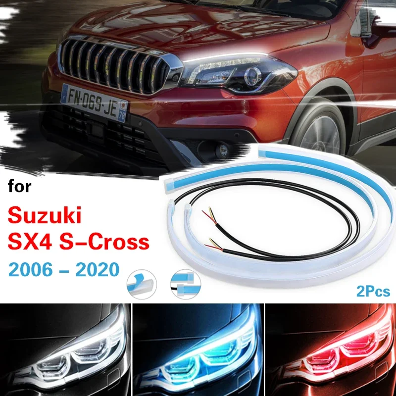 

2PCS 60cm Sequential LED Strip For SUZUKI SX4 S-Cross 2006-2020 Indicator Turn Signal DRL Daytime Running Lights Auto Headlights