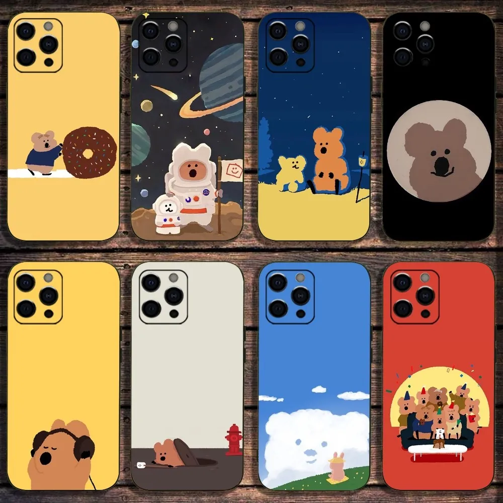 

Koala D-Dinotaeng Cartoon Cute Phone Case For Apple iPhone 15,14,13,12,11,Pro,X,XS,Max,XR,Plus,Mini Soft Black Cover