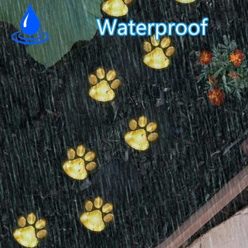 Solar Cat Claw Pattern Light Outdoor Waterproof Gift, Suitable for Pet Enthusiasts for Garden Courtyard Walkway Lane Decoration