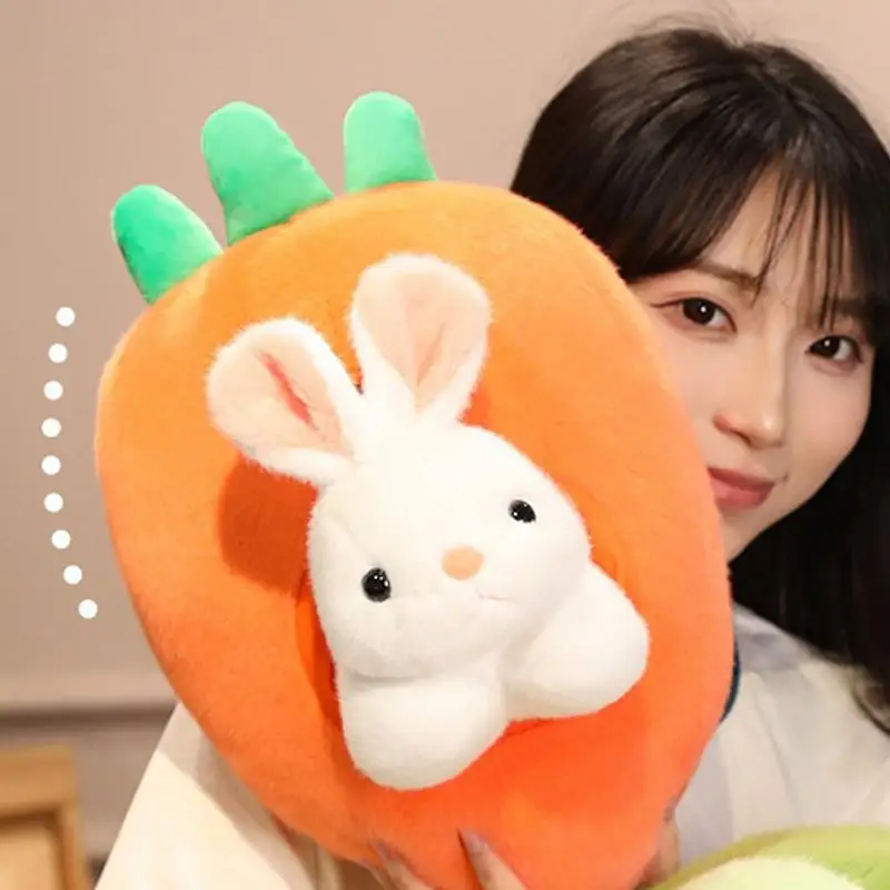 Pasen knuffeldier schattig zacht pluche konijntje comfort dierenpoppen en kussen voor kinderen volwassenen tieners jongens peuter familie verjaardag