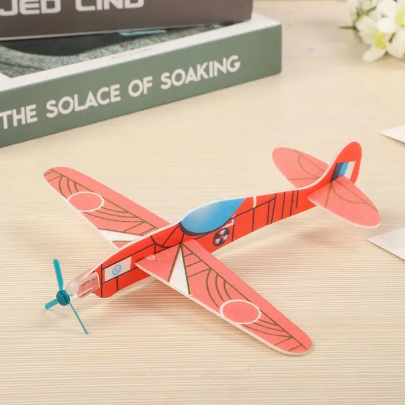 Game 12cm Flying Airplane 1Pcs 3D DIY Hand Throw Flying Glider Planes Foam Aeroplane Party Supplies Children Kids Gift Toys