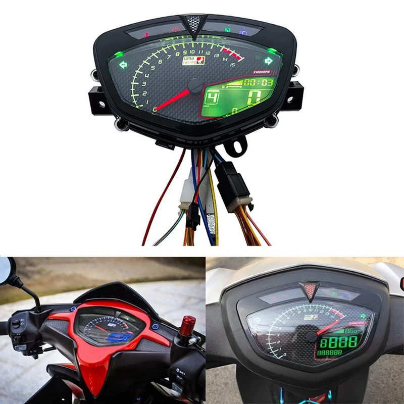 2X Digital Meter For Yamaha Lc135 V1 Jupiter MX Copy Uma Motorcycle Speedometer LCD RPM Tachometer Meter