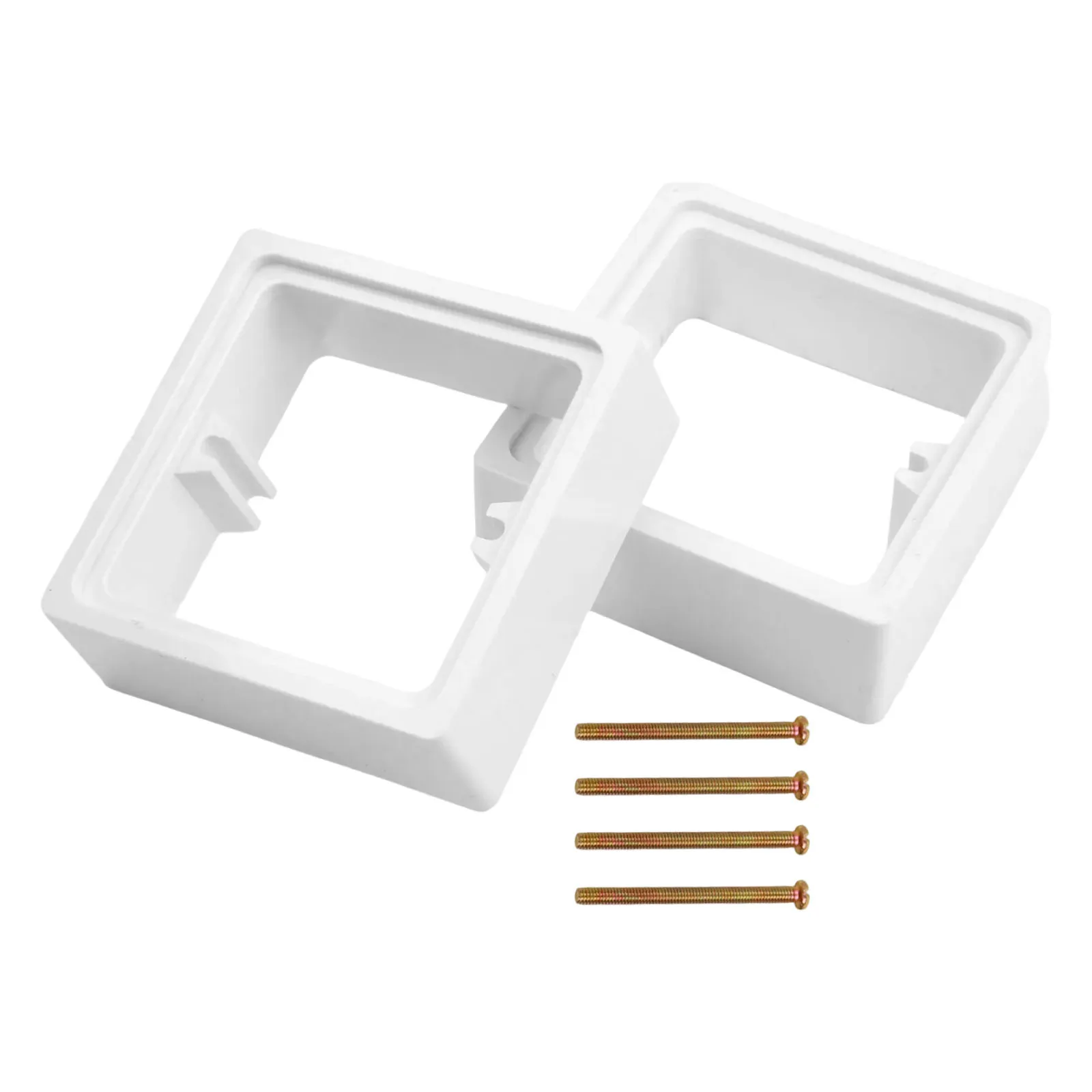 30mm Square Single Socket Spacer Gang Frame Plate Cover With Screws For Electrical Box Depth Extension Home Improvement Accessor