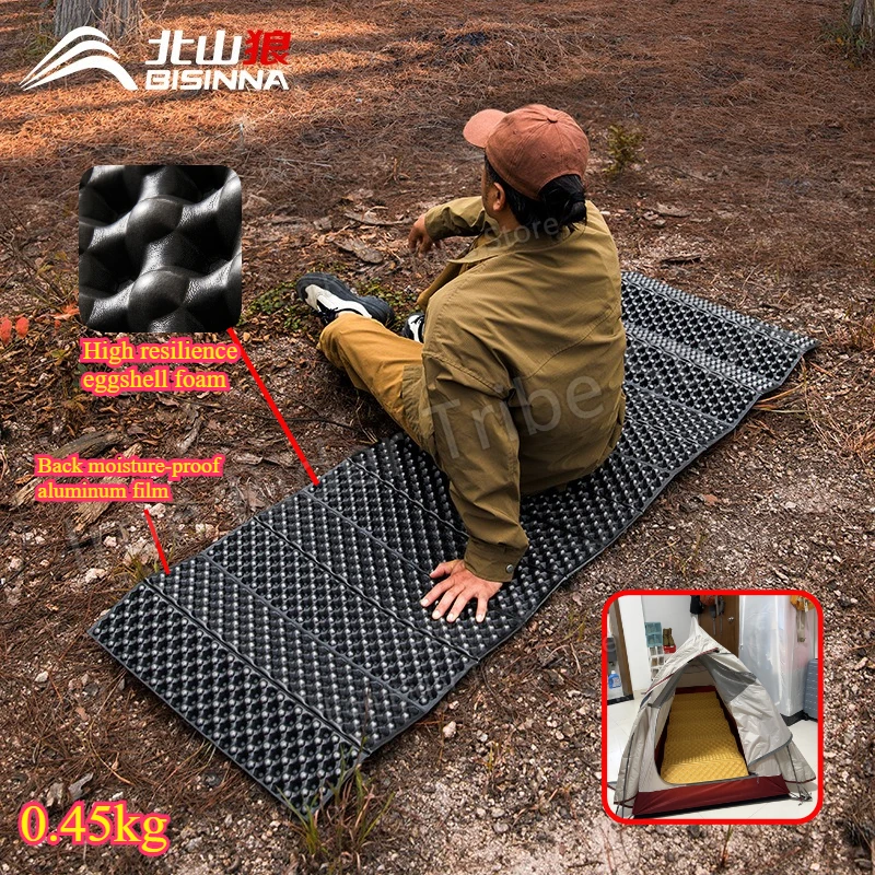 

Ультралегкий влагостойкий спальный коврик BISINNA, портативный складной коврик для кемпинга, походов, пикников и путешествий