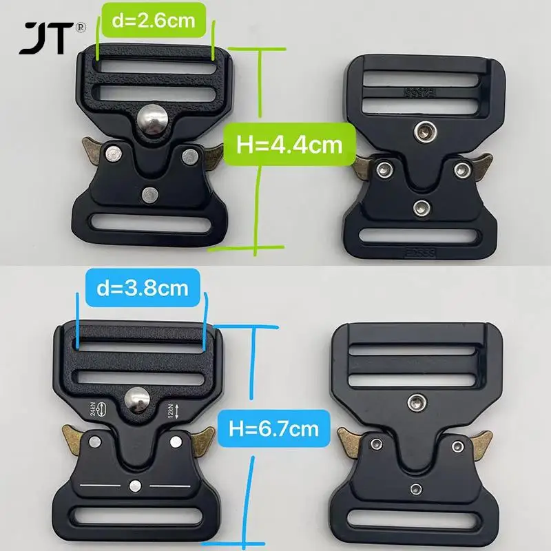 Metal Strap Buckles 2 Sizes For Webbing DIY Bag Luggage Clothes Accessories Clip Buckles