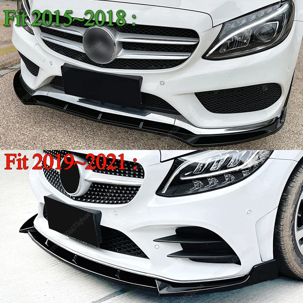 

3 шт. передний бампер, разделитель губ, диффузор, комплект кузова для Mercedes C Class W205 C205 S205 C160 C200 C180 C300 C400 C450 AMG 2015-2021
