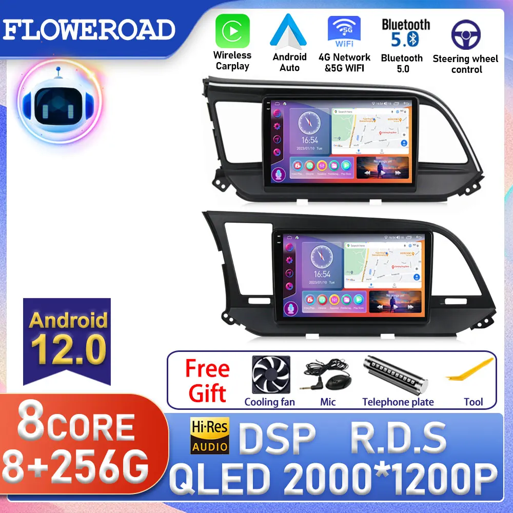 

Android For Hyundai Elantra 2016 2017 2018 Car Multimedia Radio Navigation DVD Player GPS DSP WIFI 4G LTE Carplay Autoradio 2din