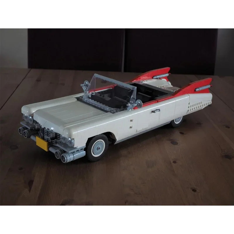 Juego de bloques de construcción modelo Convertible Cruiser Supercar para niños, juguete de construcción con ladrillos, color blanco, MOC-69658, 1592 piezas, regalo de cumpleaños