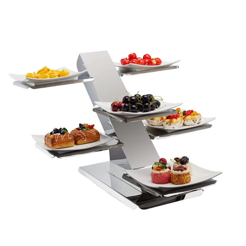 Stainless steel food stand dried fruit buffet display stand food tools stand for hotel & restaurant supplies