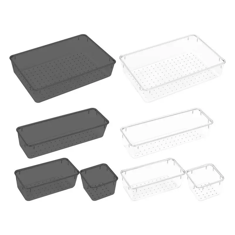 

Bathroom Drawer Organizer Trays 25Pcs Storage Trays Drawer Organizers Non-Slip Storage Bins For Gadgets Makeup Jewelries