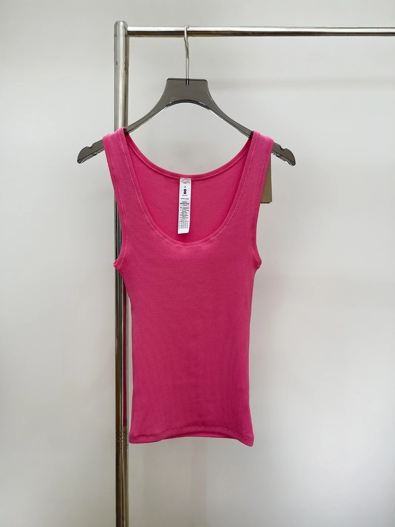 Slim Fit U-Neck Sleeveless Vest Women's Fashionable Versatile Innerwear Outerwear Cardi Kardashian Style Online Store Mall