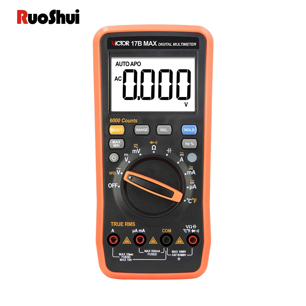 VICTOR 17B MAX NEW Full Function Digital Multimeter factory price good quality and accuracy 1000V fuse True RMS Multimeter