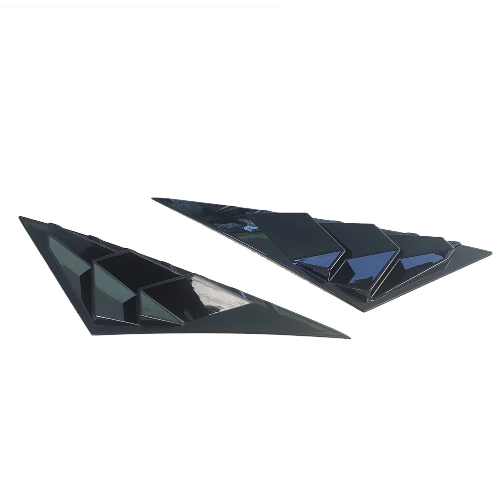 Bright Black Car Side Vent Window Scoop Louver Cover Trim for Avante CN7 / I30 2021 2022 2023