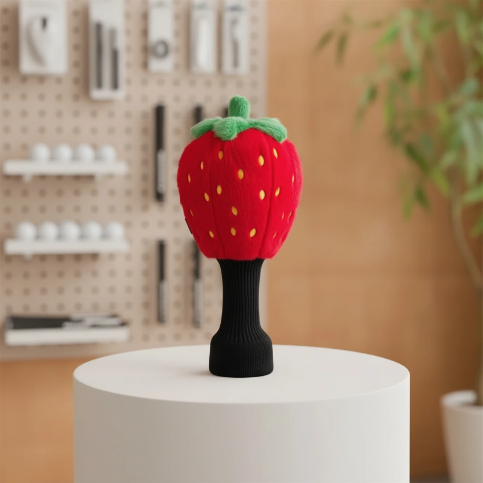 strawberry-golf-headcover-novelty-golf-driver-cover-with-knit-neck-driver-head-cover-cute-funny-for-golfers-driving-range