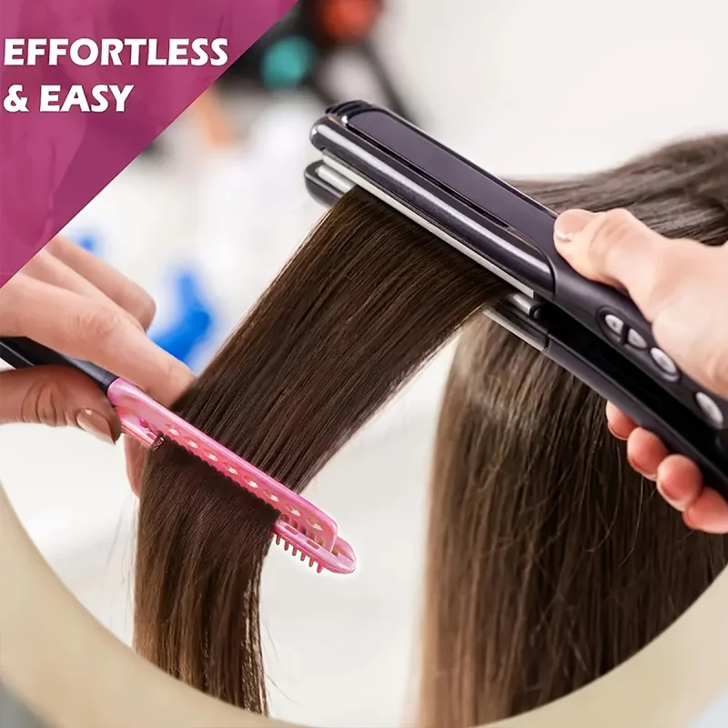 فرشاة فرد الشعر قابلة للطي من النوع V، أداة تصفيف الشعر بنفسك، أمشاط تصفيف الشعر الطبيعية، مشط تجعيد الشعر