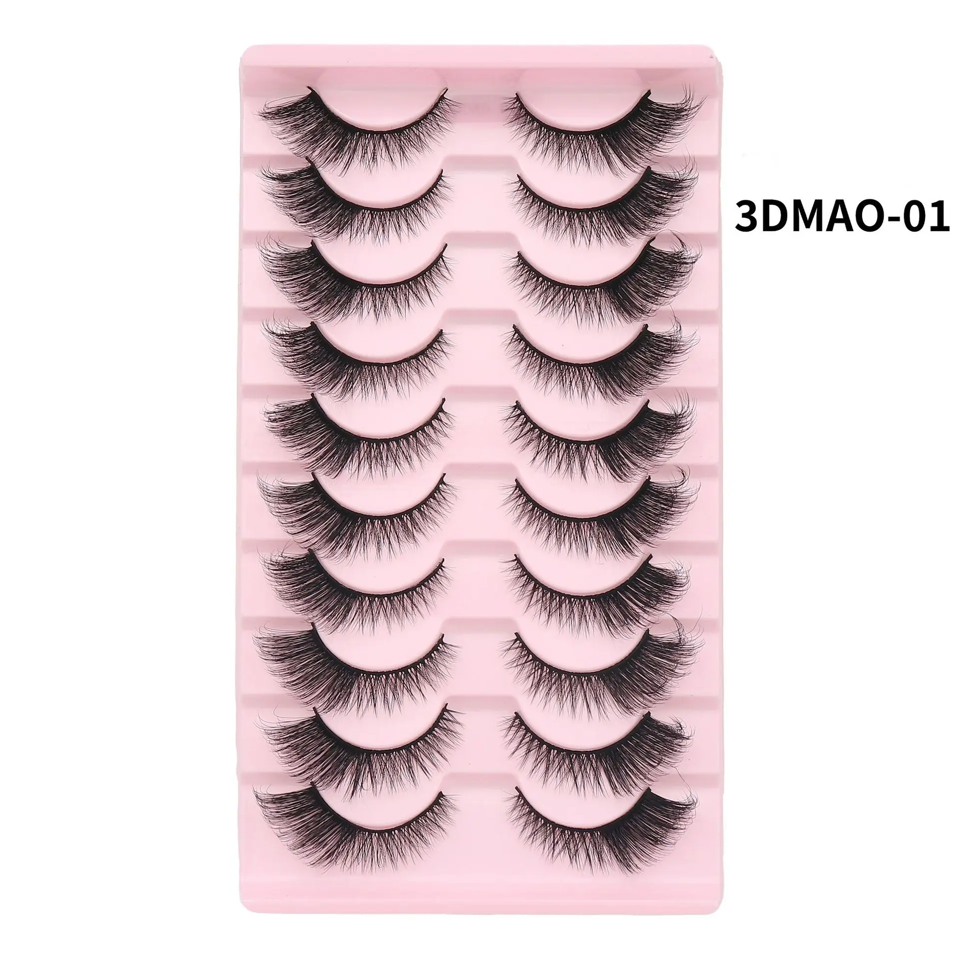 Eye beauty Cat Eye Wimpern 10 Paare 3d geflügelte flauschige Faux Nerz Fuchs Auge falsche Wimpern Bulk Großhandel Kosmetik Make-up Faux Cils