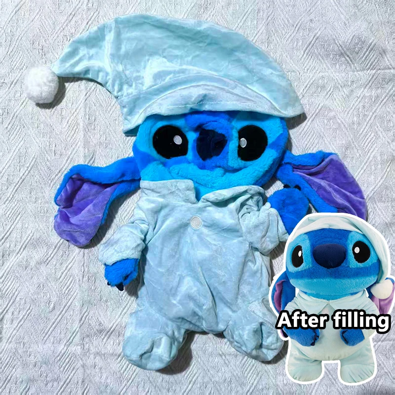

Disney Lilo and Stitch Anime Plush Toys Kawaii Pajamas Stich Plushie Semi-finished Leather Holster Pillow Gift for Children Xmas