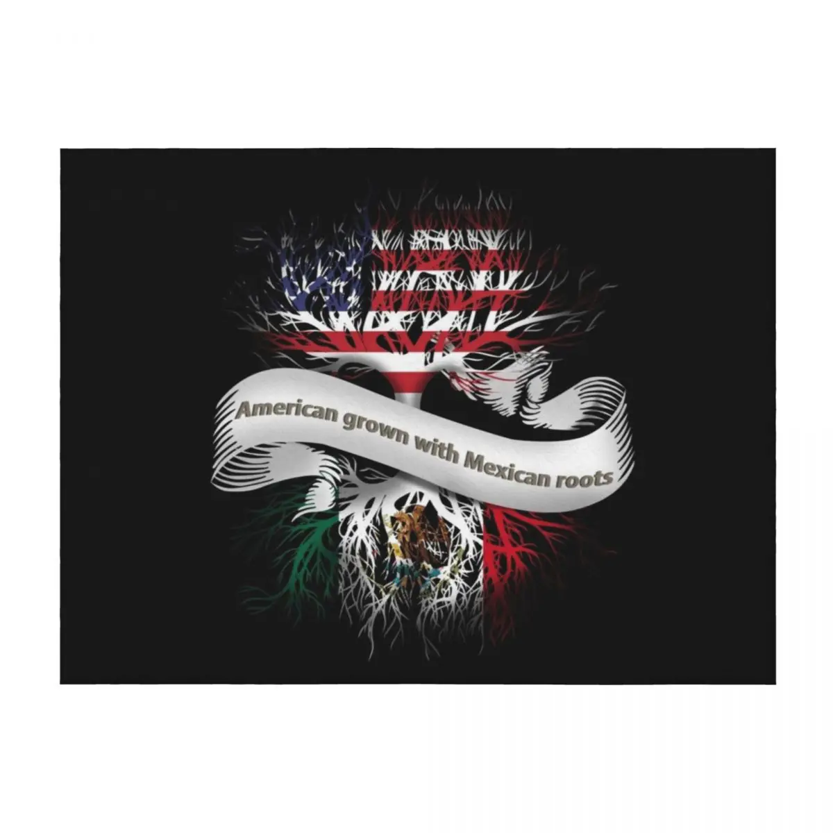 

American Grown With Mexican Roots Throw Blanket christmas decoration Beautifuls For Baby Tourist Blankets