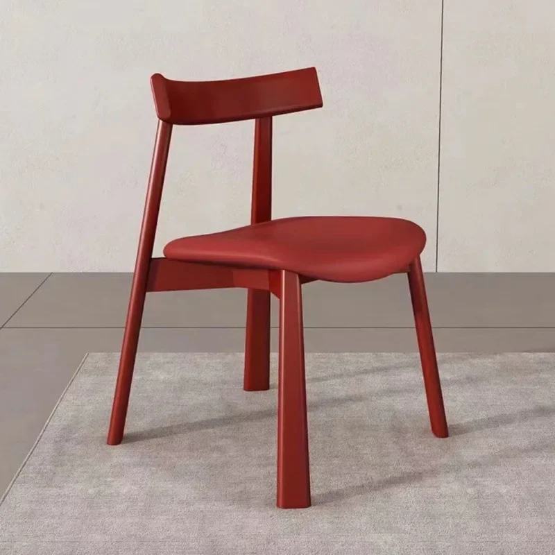 Ash wood dining chair Home Nordic solid wood hotel chair Modern simple restaurant Black versatile back chair