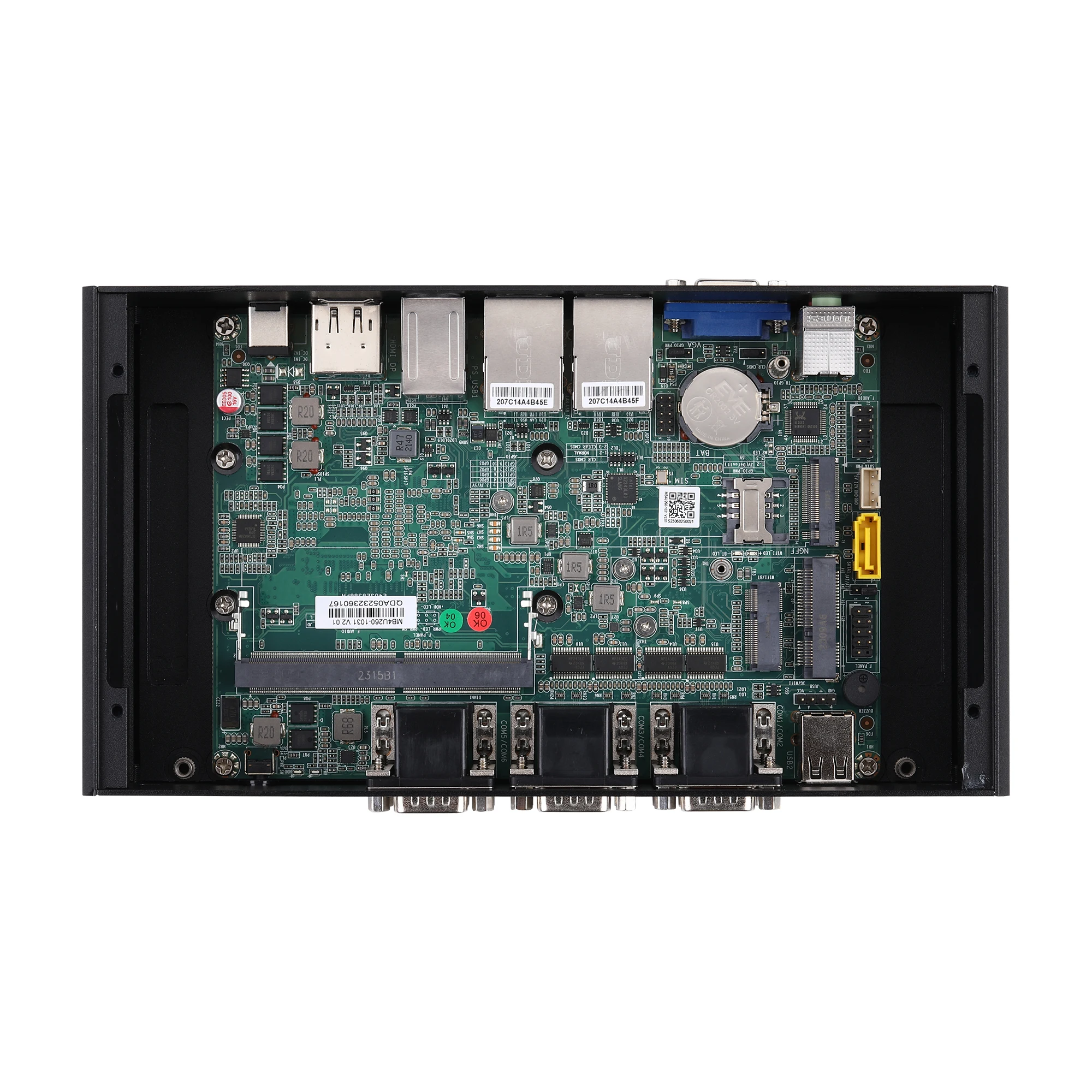 QOTOM Mini PC Q1055X Core i5 10210U Processador de núcleos duplos Firewall Multi-função Home Router Pfsense