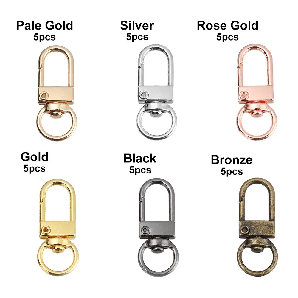 5Pcs Hardware Bag Part Accessories Jewelry Making Split Ring Lobster Clasp Hook Bags Strap Buckles Collar Carabiner Snap