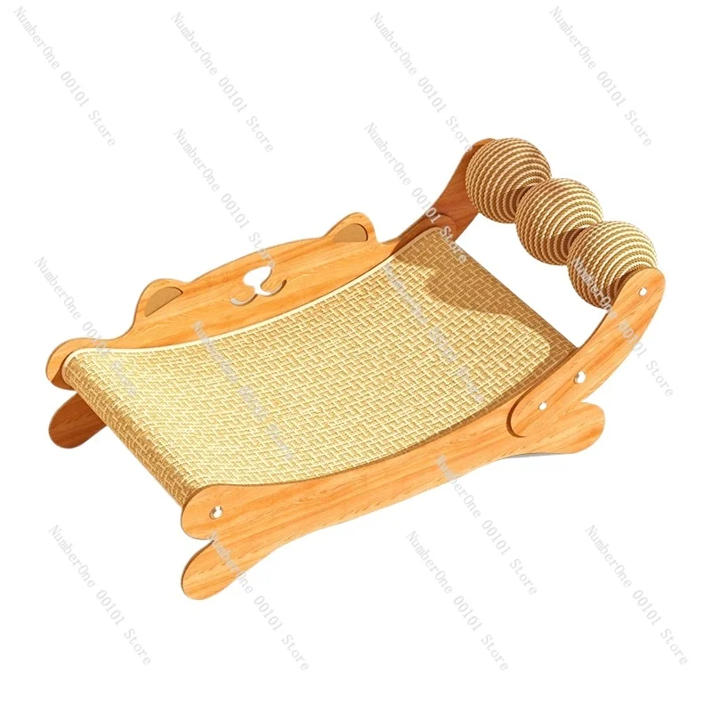 Cat Scratch Board Lounge Chair,Wear-Resistant Sisal Cat Bed,Integrated Cat Sofa Paw Board,Durable Scratch-Resistant