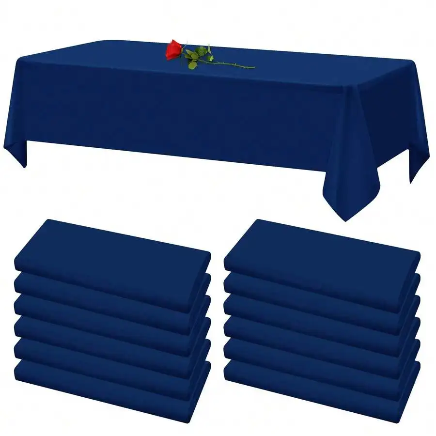 

YMHPRIDE 12 Pack Tablecloths For Rectangle Tables Stain And Wrinkle Resistant Washable Polyester Tablecloth 60 X 126 Inch