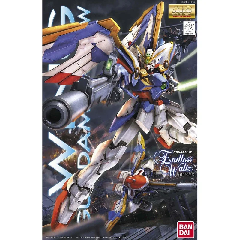 BANDAI MG 1/100 XXXG-01W Wing Gundam EW Action Toy Figures Assembly Model Boy's Holiday Anime Gift