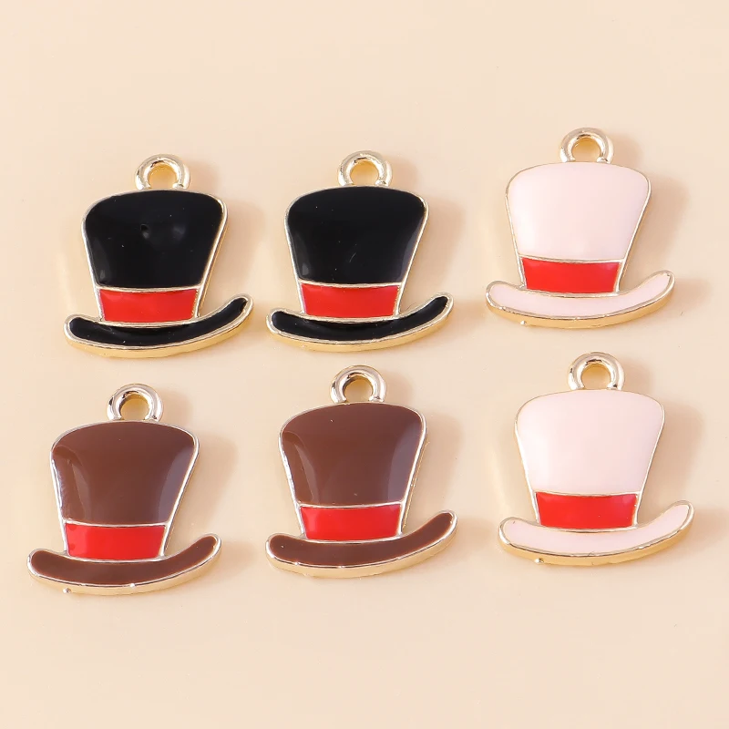 10pcs Enamel Masque Fox Mask Gentleman Glasses Moustache Beard Hat Charm for Jewelry Making Handmade Diy Earring Necklace Craft