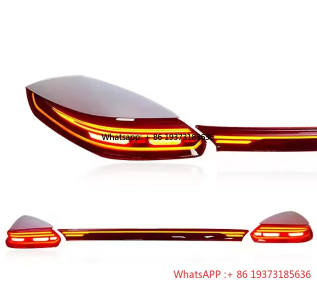 SJC LED-Rücklichter im Durchgangsstil für Porsche Panamera 970 2011–2017, hochwertige modifizierte Rückleuchten, Upgrade des Rückfahrbremssignals