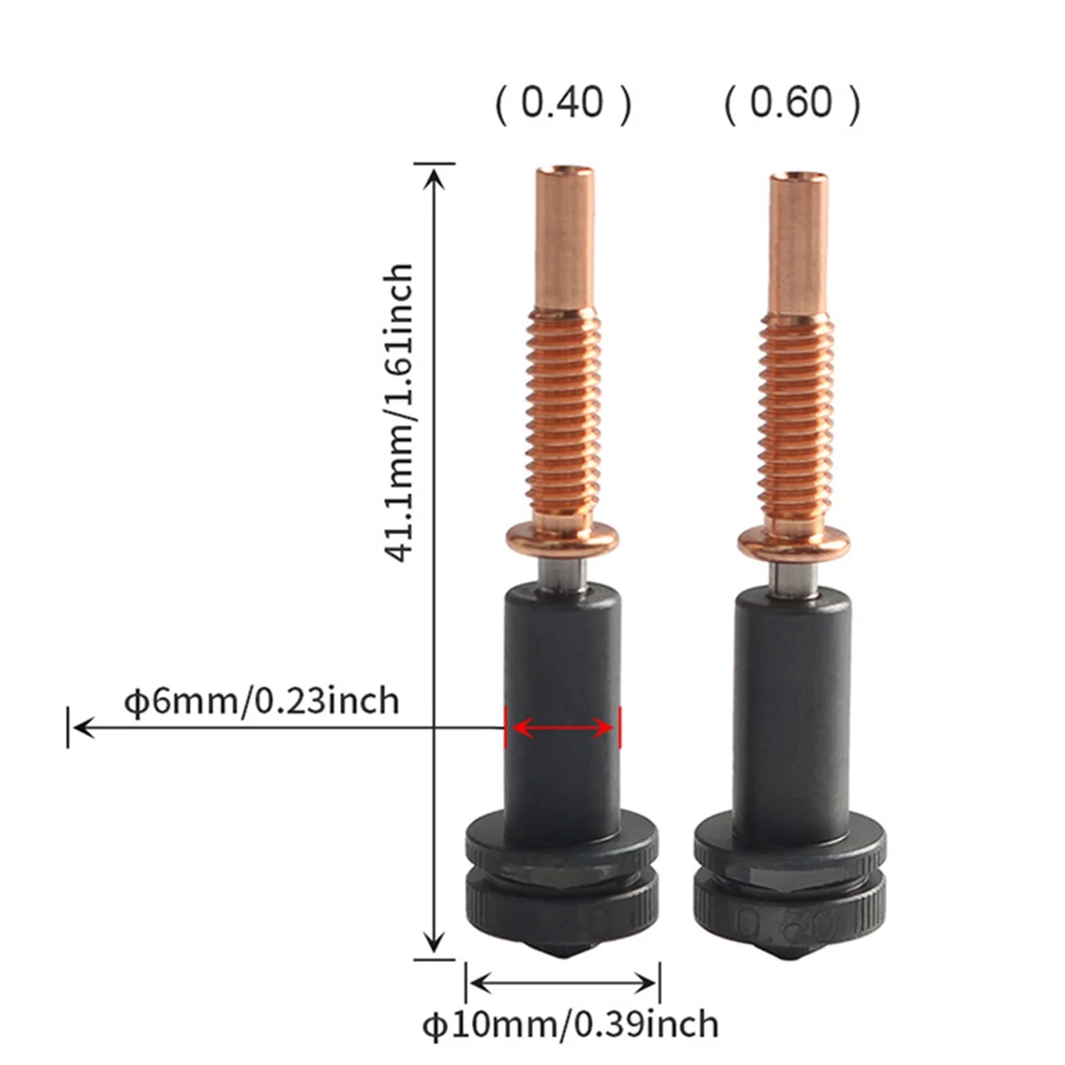 업그레이드된 고유량 0.6mm 노즐, 강화 강철, 구리, 티타늄, TC4 소재, REVO 핫엔드 3D 프린터 부품