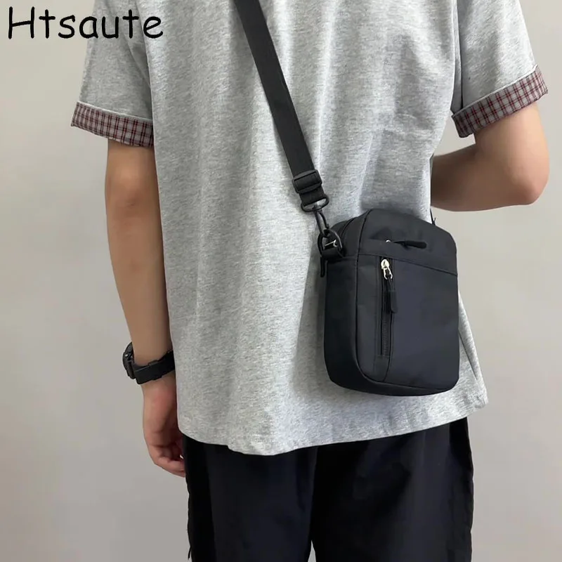 

Simple Mini Crossbody Handbags Bag Men's Nylon Shoulder Side Bag for Men Messenger Phone Sling Bag Husband Chest Pack Wallet