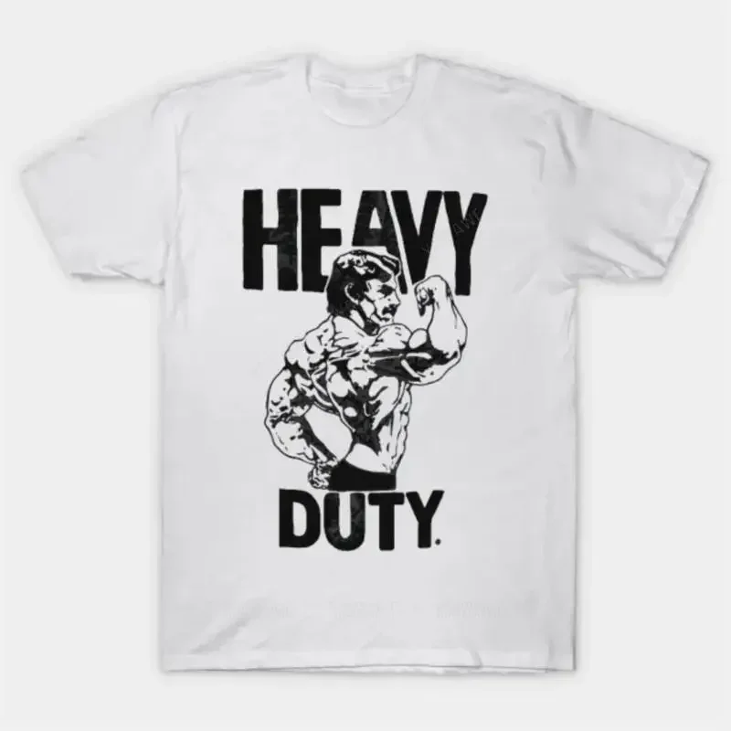 Mike Mentzer Heavy duty print logo pattern Fashion trend Street wear men's and women's all-purpose short-sleeved T-shirt