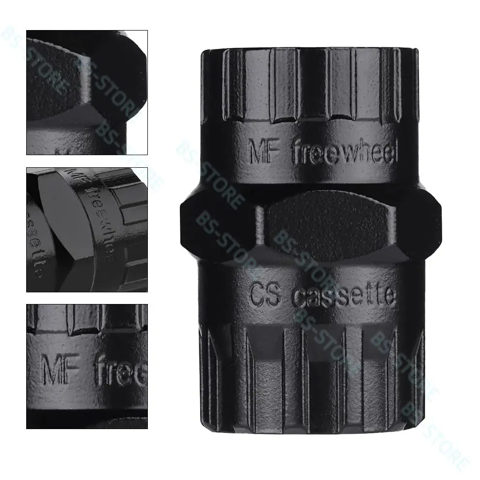 1PC NEW Bicycle Sleeve Bike Freewheel Bicycle Lockring Bike Remover For Rotary Flywheel Freewheel Sleeve Repair Tool Black Alloy