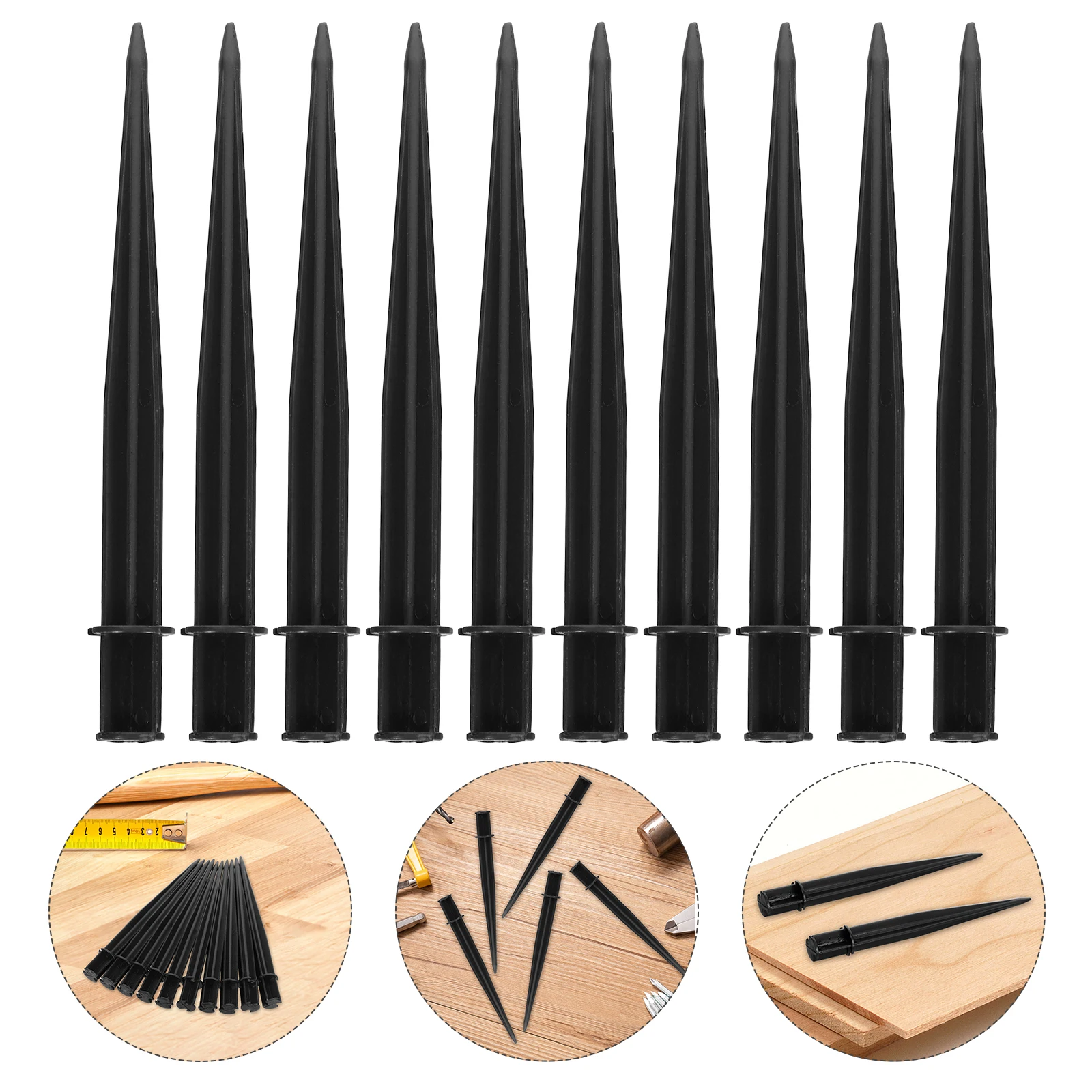 

10pcs Lawn Light Stakes Replacement Plastic Ground Spikes Solar Light Stakes Universal Fit For Outdoor Garden Pathway Lighting
