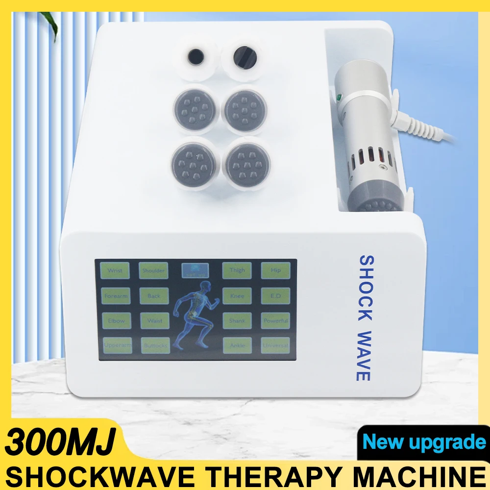 

300MJ Shockwave Therapy Machine With 7 Heads ED Treatment Pain Relief Physiotherapy Shock Wave Tennis Elbow