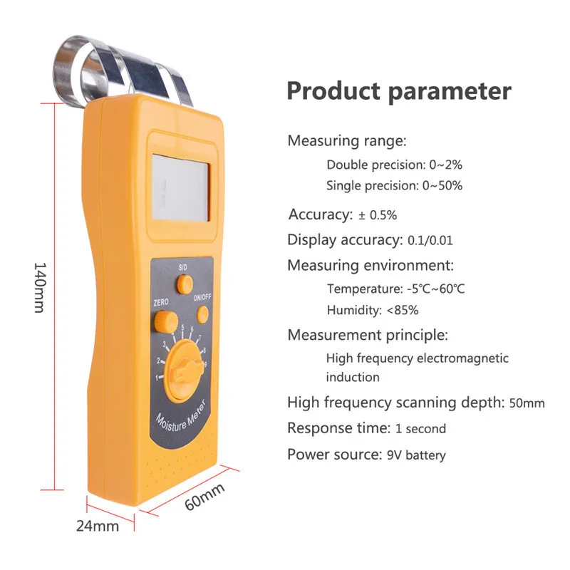 2026 DM200C 0%-50% Moisture Meter for Brick, Tiles ,Marble Hygrometer Moisture Meter