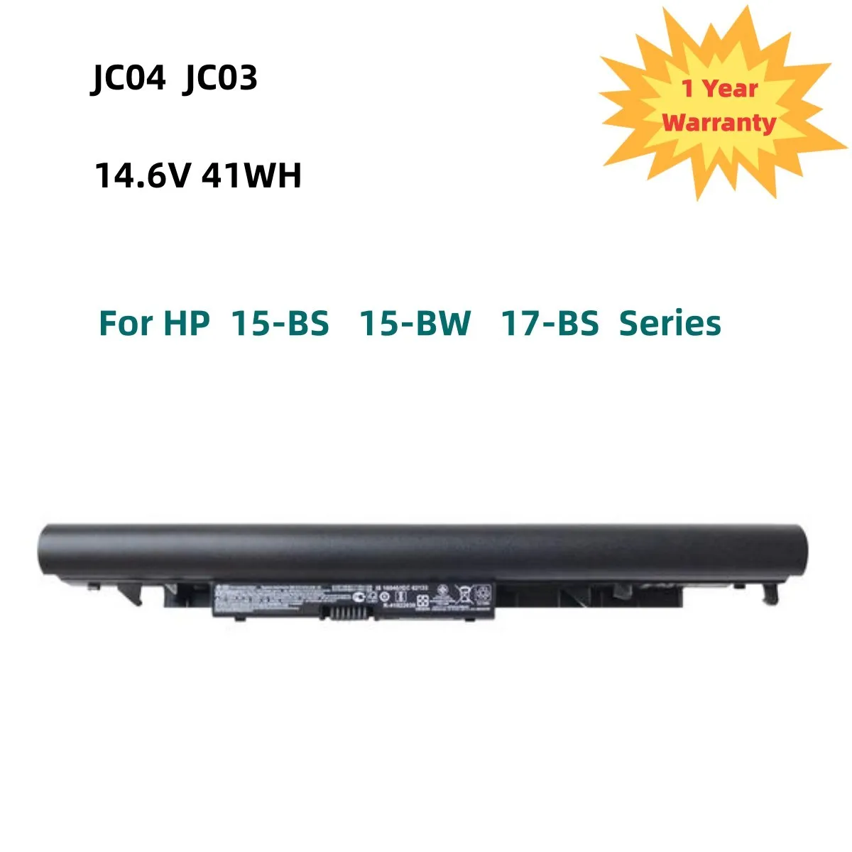 

JC04 JC03 Battery for HP 15-BS 15-BW 17-BS HSTNN-PB6Y 919682-831 HSTNN-LB7W HSTNN-DB8E HSTNN-LB7W HSTNN-HB7X 919701-850