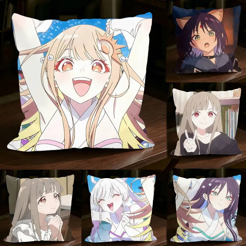 Housse de coussin carrée Anime Cosmic Princess Kaguya Iroha, couleur unie, décoration de salon, maison, housse de coussin