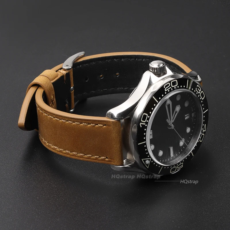 Quick Release Soft Leather Strap 18mm 19mm 20mm 21mm 22mm Wristband Brown Watch Bands Calfskin Bracelet Women&Men Accessories