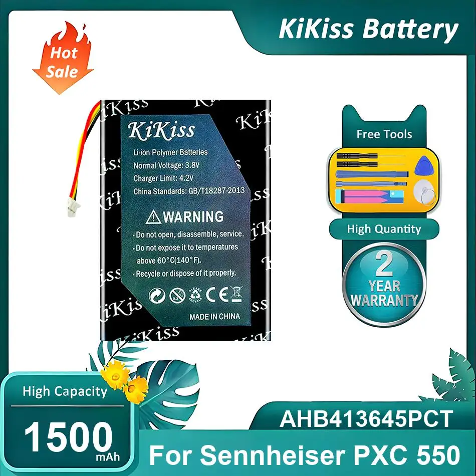 

Сменный аккумулятор для Sennheiser PXC 550, AHB413645PCT, 1500 мАч