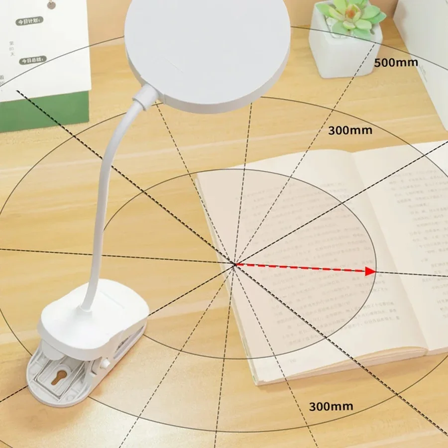 LED لمبة مكتب USB-شحن كليب على ضوء الليل دراسة القراءة مصباح التحكم باللمس ثلاثة مستويات يعتم حماية العين مصباح السرير #4