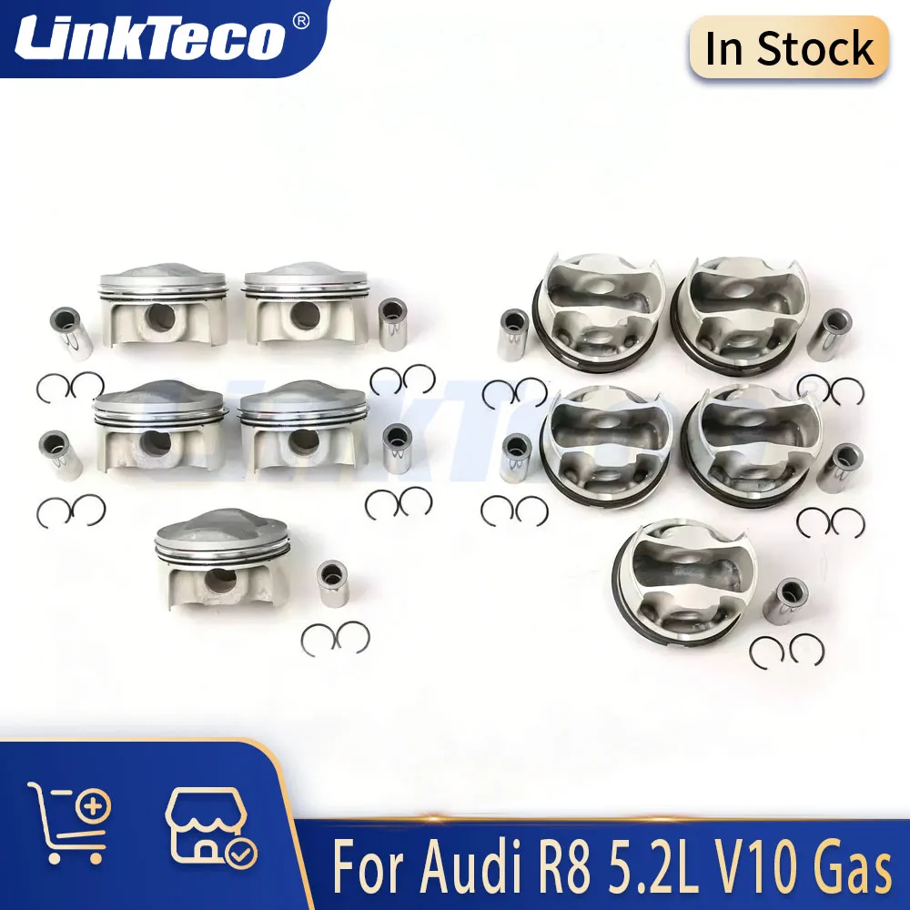 Engine Parts Piston Rings Set Fit 5.2 L For Audi R8 Lamborghini Huracan Gallardo 5.2L FSI V10 Gas BUJ CTY CSP DKA DMW