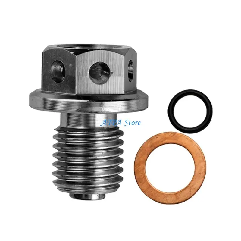 U13C M14x1.5 Motorcycle Oil Drain Bolt Screw Heat Resistant Aluminum Oil Sump Drain Plug Nut Modification Accessory