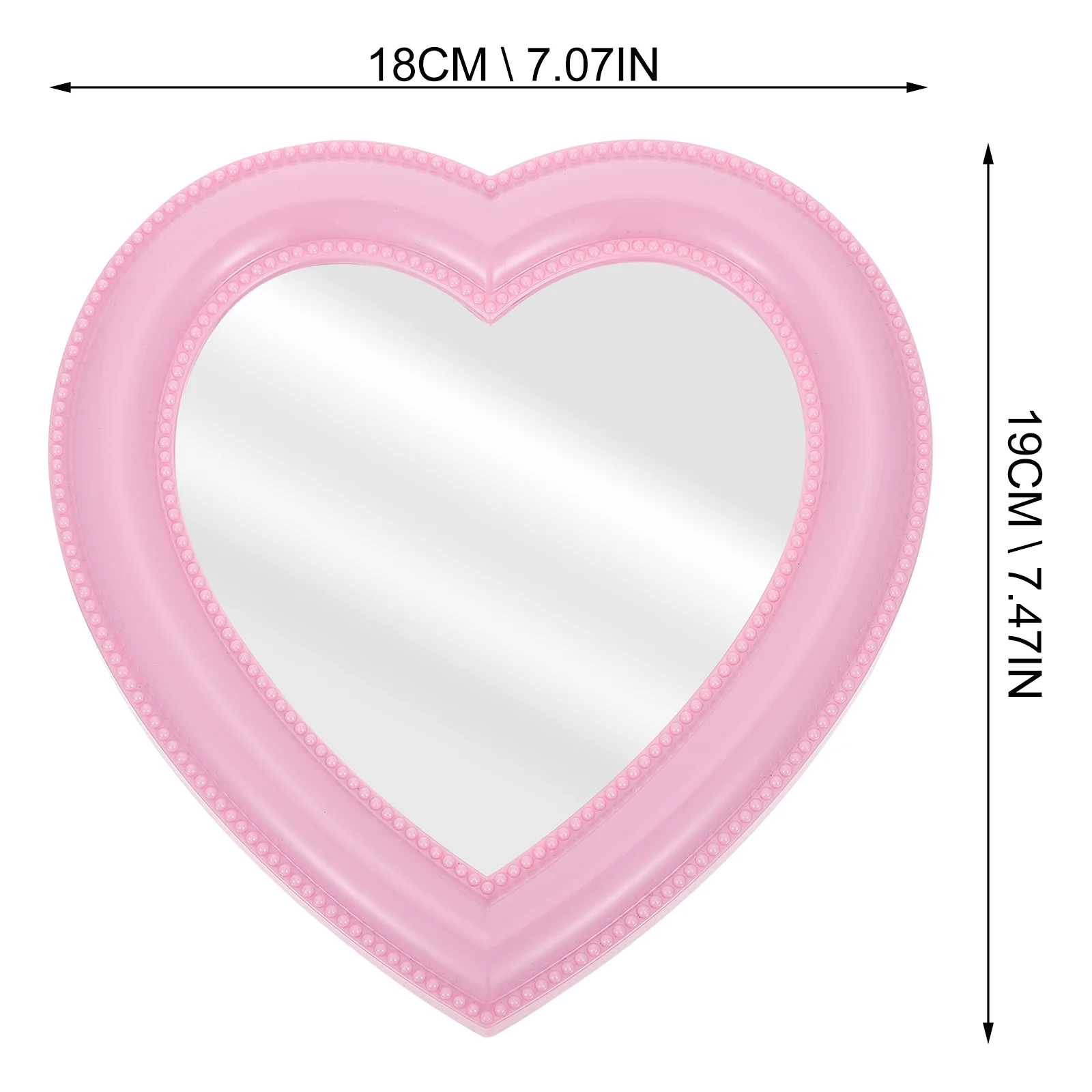 휴대용 벽걸이 하트 모양 러브 미러, 절묘한 하트 모양 도구, 책상 장식 탁상 사무실