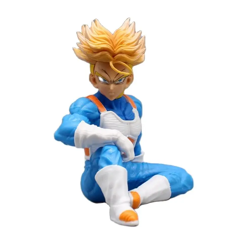 Figura de animación de Dragon Ball Torankusu Trunks, Super Saiyan, modelo de Anime de película de dibujos animados, Kit de garaje, adornos, muñeca de decoración, 6"