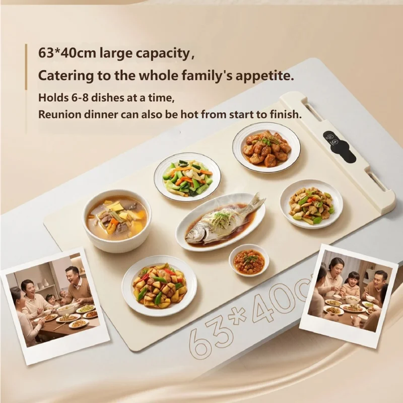 

Silicone Folding Crimping Function Of Intelligent Thermostatic Food Heating Plate Multi-Function Heat Insulation Heating Plate